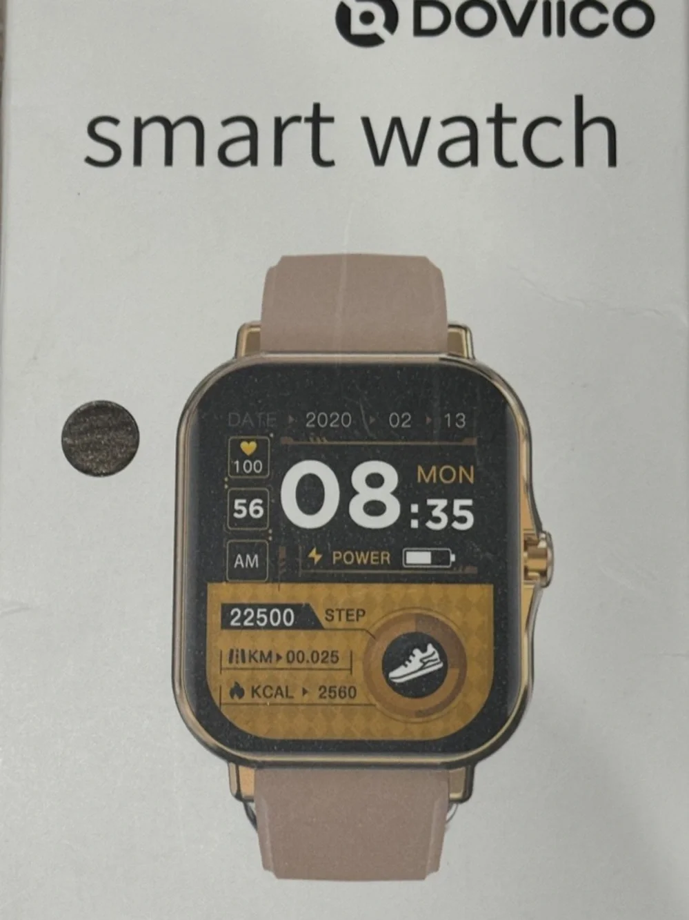 Smart Watch - Rose Gold Case with Beige Strap